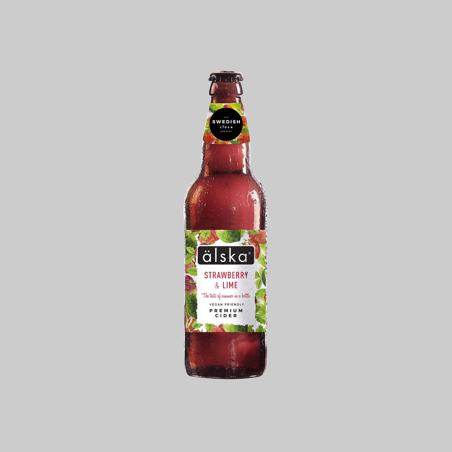 Alska Strawberry & Lime Swedish Cider Bottle 500ml 4.0% - Time2Drink