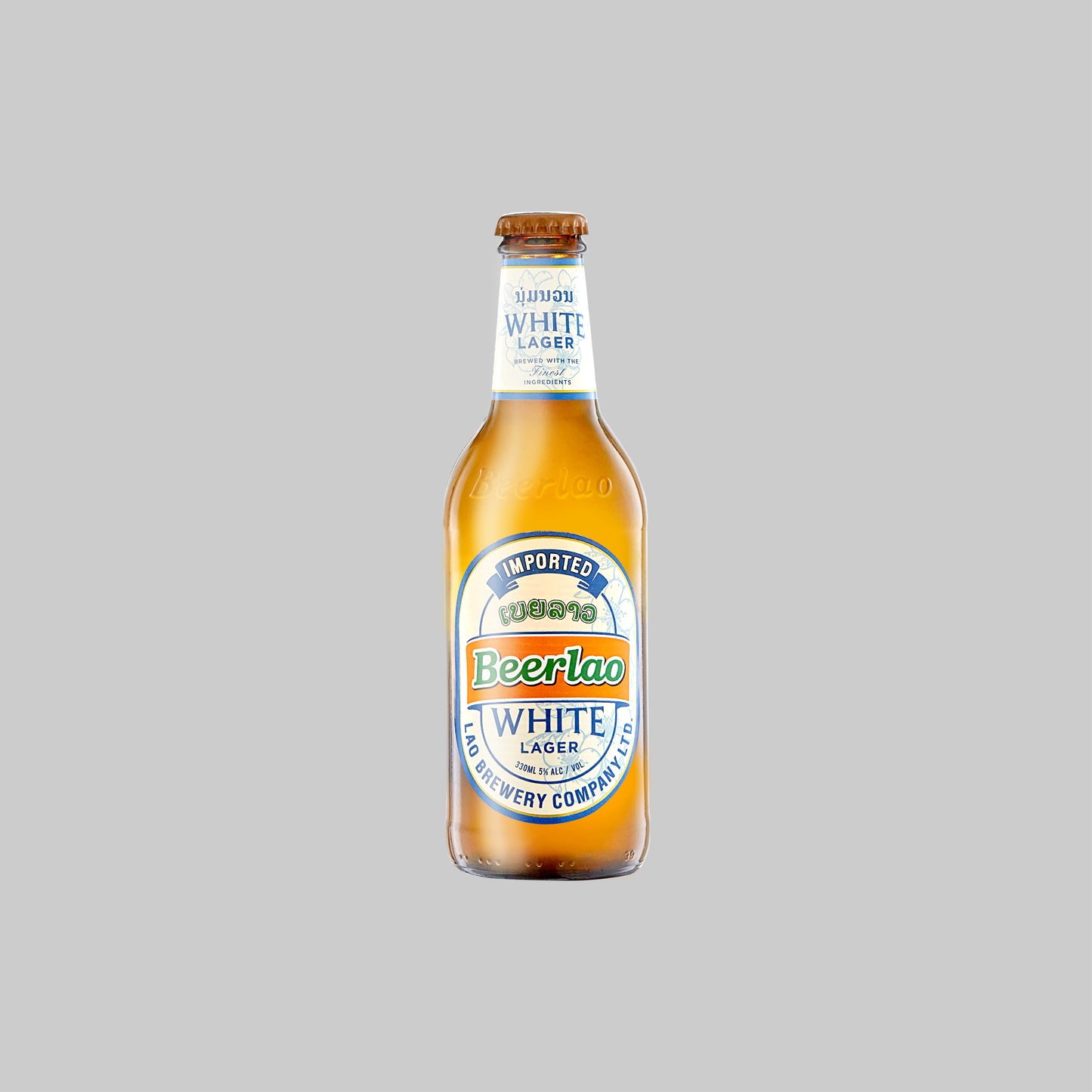 Beer Lao White Lager Bottle 330ml 5.0% - Time2Drink