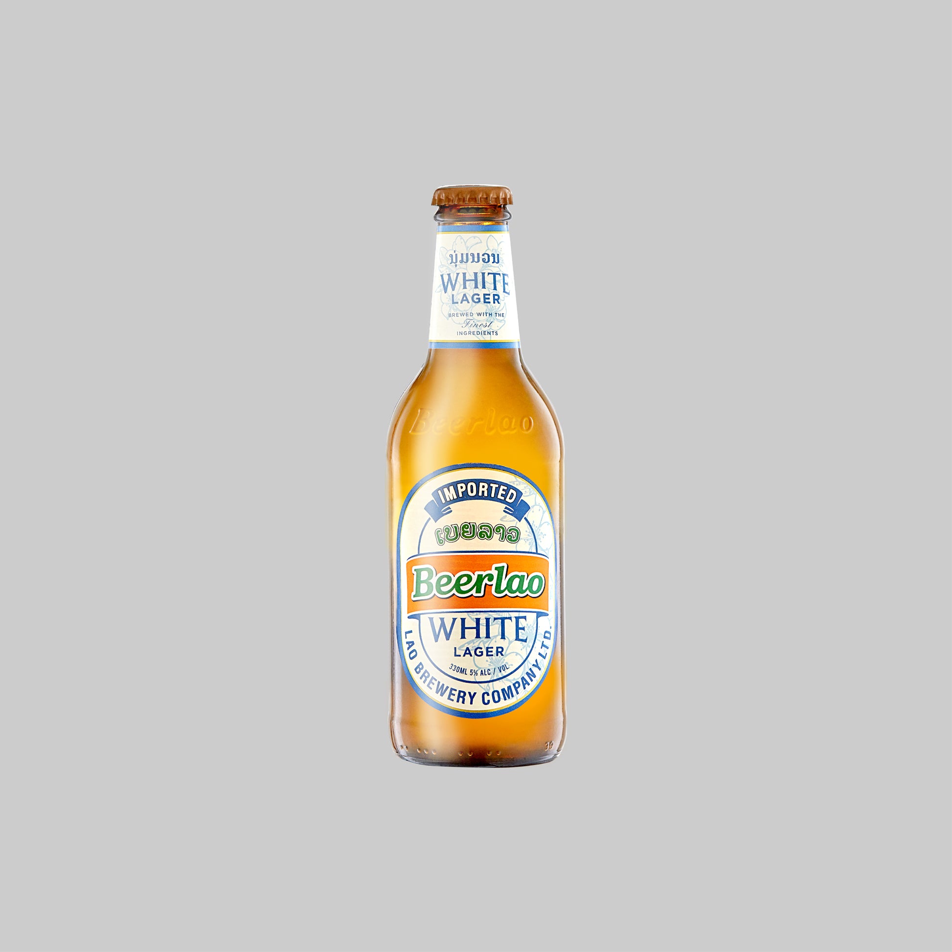 Beer Lao White Lager Bottle 330ml 5.0% - Time2Drink