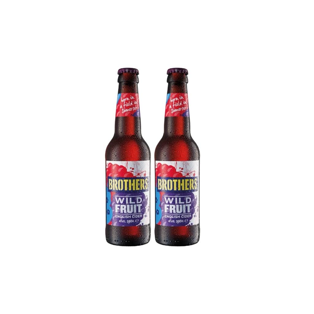 Brothers Wild Fruit English Cider Bottle 330ml 4.0% - 2 Bottles - Time2Drink