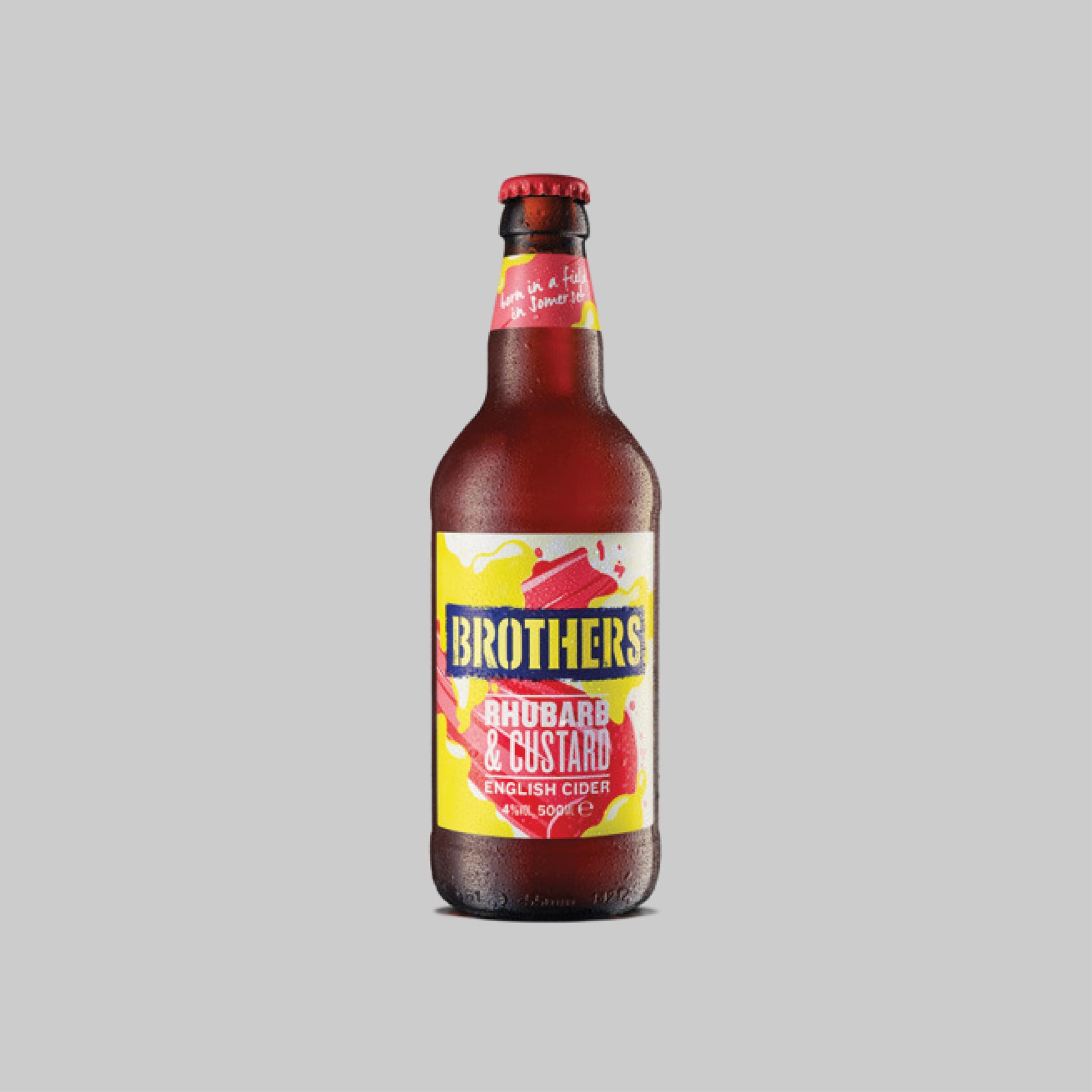 Brothers Rhubarb & Custard English Cider Bottle 500ml 4.0% - Time2Drink