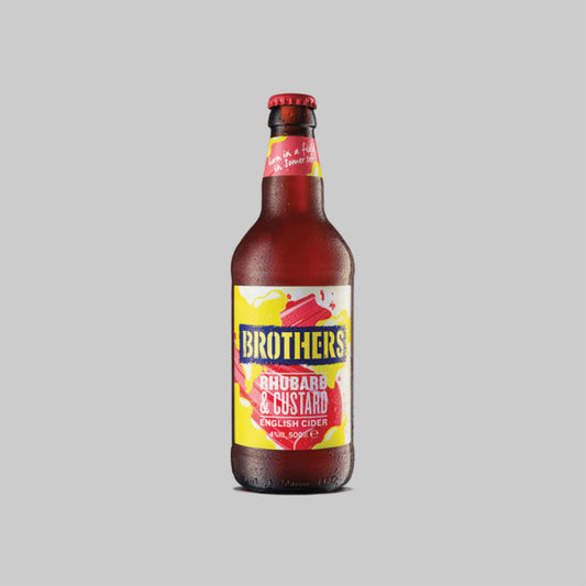 Brothers Rhubarb & Custard English Cider Bottle 500ml 4.0% - Time2Drink