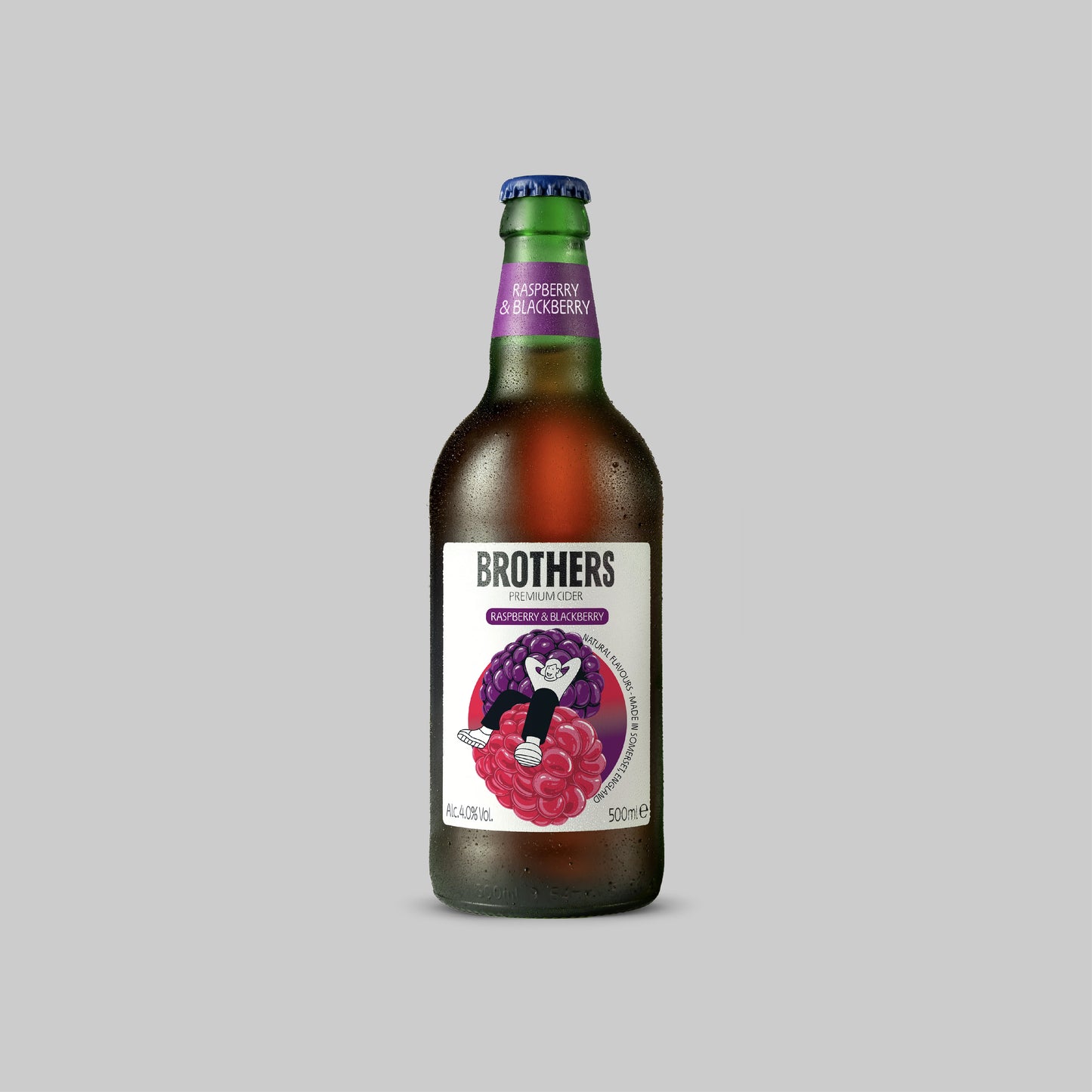 Brothers Raspberry & Blackberry English Cider Bottle 500ml 4.0%