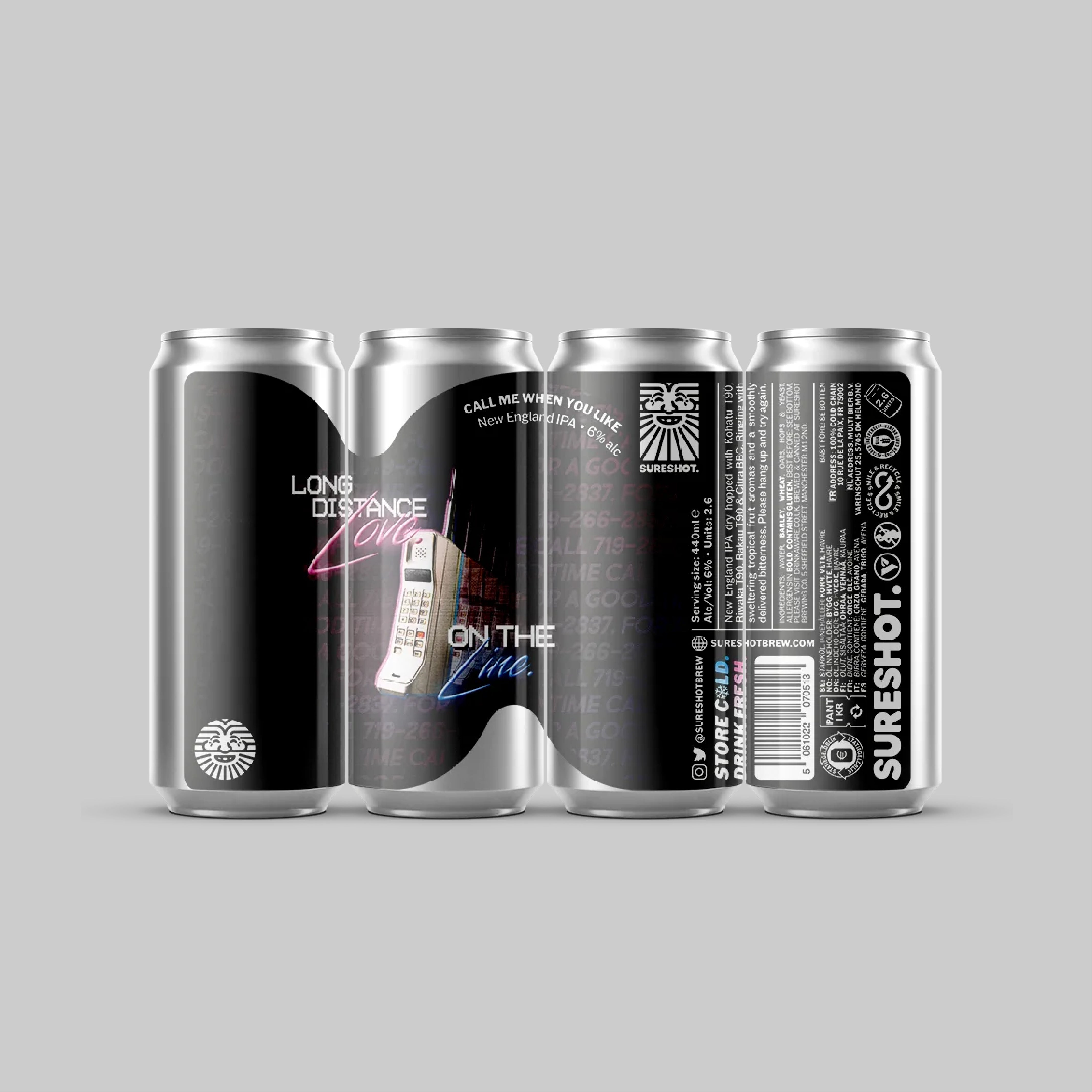 Sureshot Brewing Call Me When You Like NEIPA Can 440ml 6.0% - Time2Drink